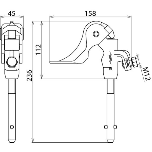 Phase screw clamp  D 4-30mm T pin shaft PK1 16-70mm² w. spring-loaded  image 2