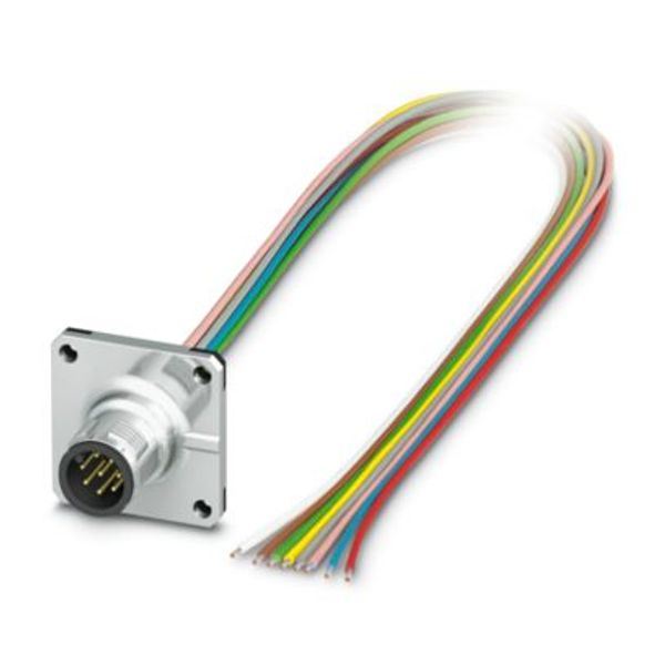 SACC-SQ-M12MS-8CON-20/0,5X - Device connector front mounting image 1
