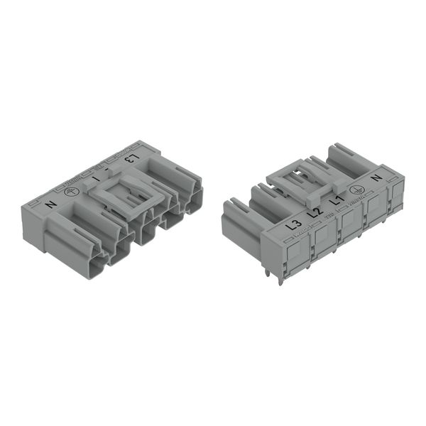 Plug for PCBs angled 5-pole gray image 1