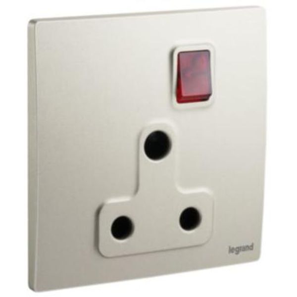 281129CH Mallia Senses 1 gang BS switched socket outlet with indicator - 15A image 1