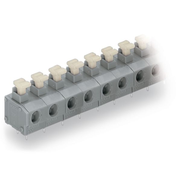 PCB terminal block push-button 1.5 mm² gray image 1