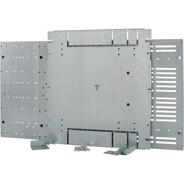 Section wide door, ventilated, left, HxW=350x425mm, IP42, grey image 2