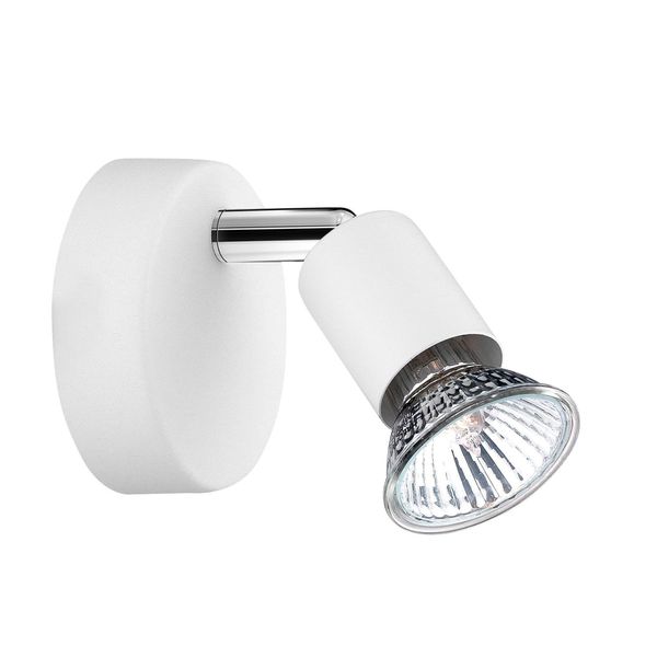 Matt White Metal LED GU10 1x10 Watt 230 Volt IP20 Bulb Excluded D: 8 W: 6.7 H: 10.9 cm Rotating & Adjustable image 1