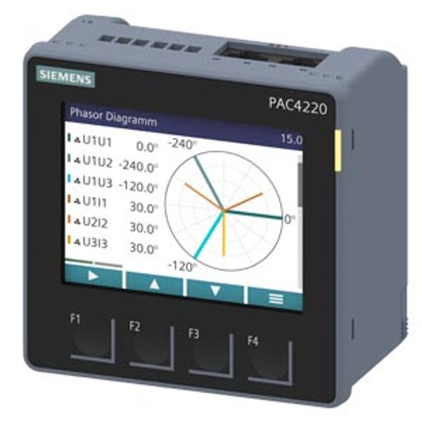 SENTRON PAC4220, Power Monitoring Device with color graphic TFT display PMD-III acc. to IEC61557-12 active energy class 0.2 (class 0.2S  7KM4220-1BA01-1EA0 image 1