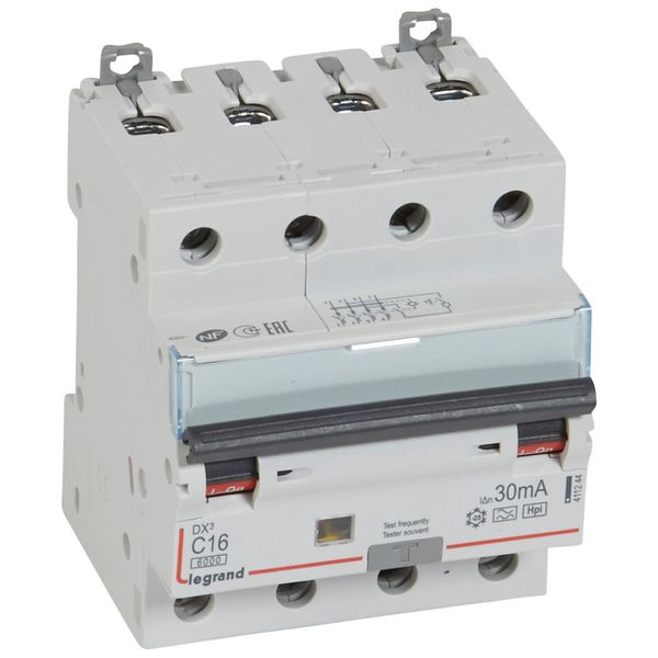 RCBO - DX³ 6000 - 10 kA - 4P - 400 V~ - 16 A - 30 mA - Hpi type image 2