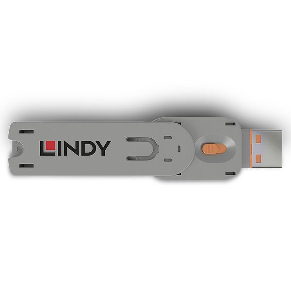 USB Type A Port Blocker Key, orange for No. 40453 and 40463 image 2