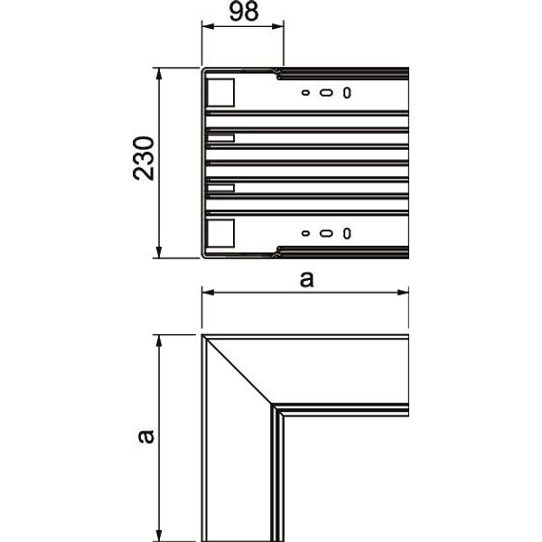 WDK I100230GR Internal corner  250x230x100 image 2