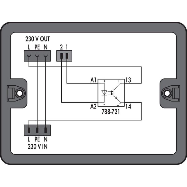 Distribution box Relay switching 2 inputs black image 2