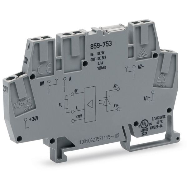 859-753 Optocoupler module; Nominal input voltage: 5 VDC; Output voltage range: 0 … 24 VDC image 2