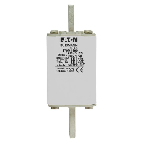 Fuse-link, high speed, 250 A, AC 1250 V, size 1, 53 x 66 x 138 mm, aR, DIN, IEC, type T indicator image 14