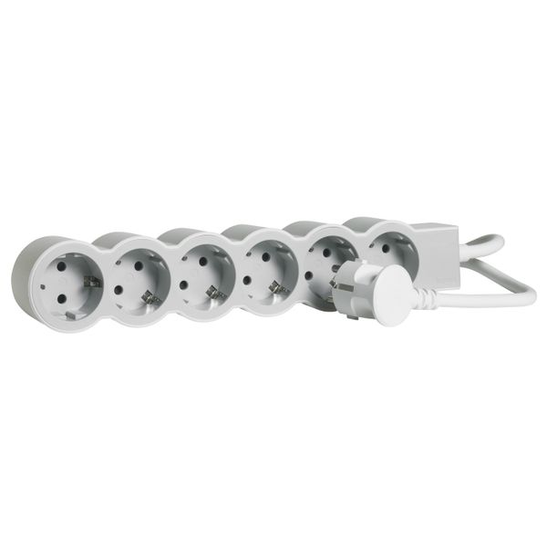 MOES STD SCH  6X2P+E 1,5M WHITE/GREY image 5