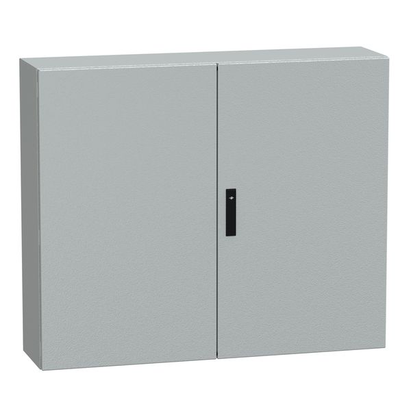 Spacial CRNG dble plain door w/o mount.plate. H1000xW1200xD300 IP55 IK10 RAL7035 image 1