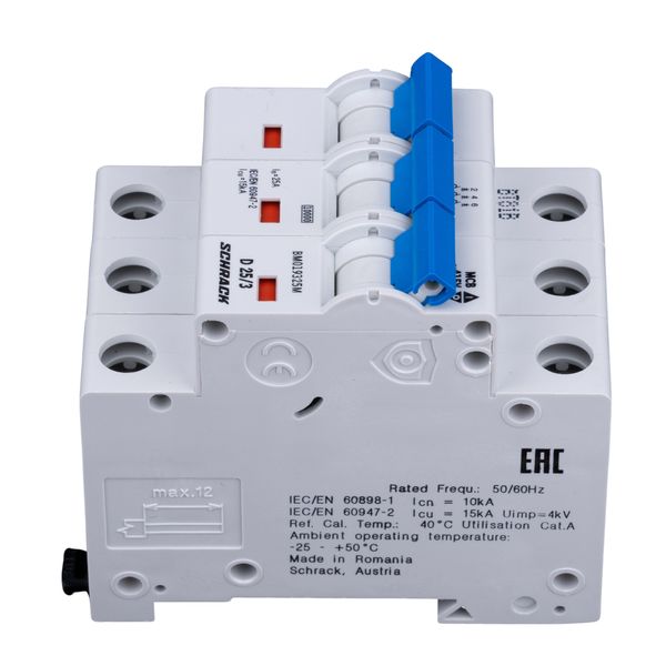 Miniature Circuit Breaker (MCB) D, 25A, 3-pole, 10kA, 40ø C image 7