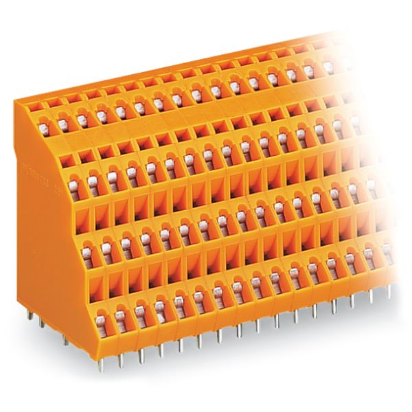 Quadruple-deck PCB terminal block 2.5 mm², orange image 2