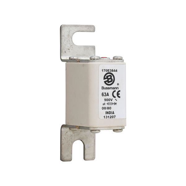 Fuse-link, high speed, 63 A, DC 900 V, DIN 00, aR, DIN, IEC, with indicator image 12