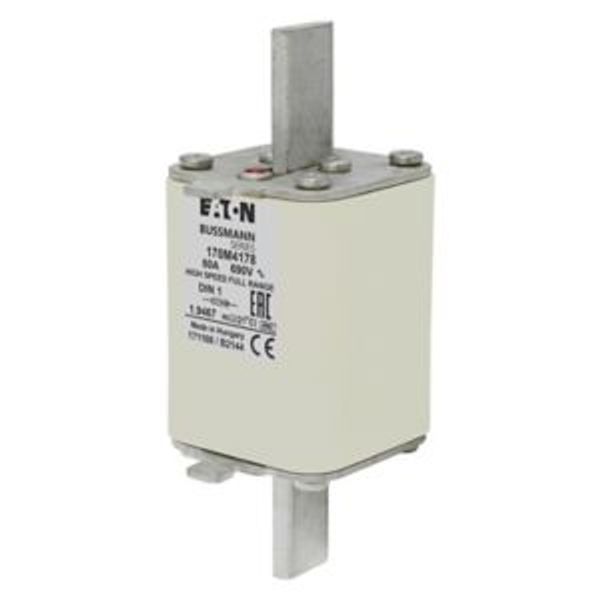 Fuse-link, high speed, 80 A, AC 690 V, DIN 1, 52 x 66 x 135 mm, gR, DIN, IEC, single indicator image 5