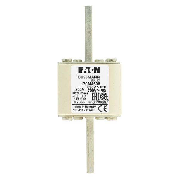 Fuse-link, high speed, 200 A, AC 690 V, size 1, 53 x 69 x 136 mm, aR, IEC, UL image 23