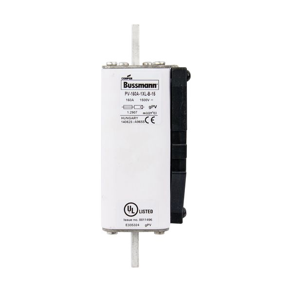 Fuse-link, high speed, 160 A, DC 1500 V, 1XL, 51 x 189 mm, gPV, IEC, UL, with indicator, bolted image 11