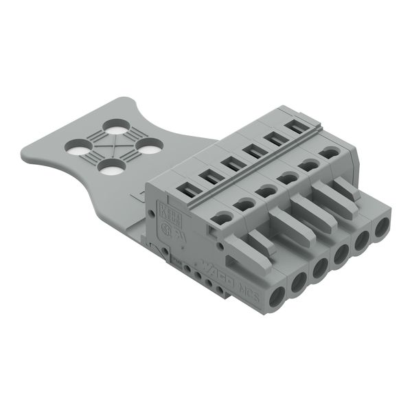 1-conductor female connector CAGE CLAMP® 2.5 mm² gray image 1