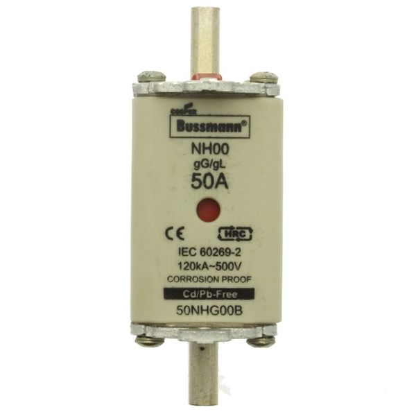 Fuse-link, low voltage, 50 A, AC 500 V, NH00, gL/gG, IEC, dual indicator image 2