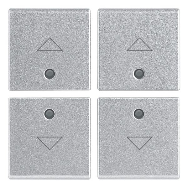 Four half-buttons 1M arrow symbol Silver image 1