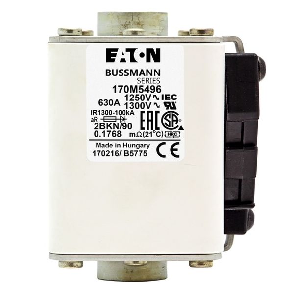 Fuse-link, high speed, 700 A, AC 1250 V, size 2, 61 x 77 x 91 mm, aR, IEC, UL, single indicator image 1