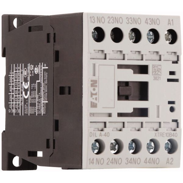 Contactor relay, TVC200: 200 V 50 Hz/200-220 V 60 Hz, 4 N/O, Screw terminals, AC operation image 4
