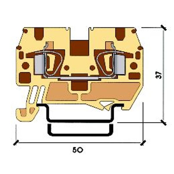 Spring clamp terminal HMM.2 blue, 2.5 mmý image 1