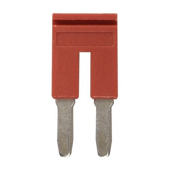 Short bar for terminal blocks 4 mmÂ² push-in plus models, 2 poles, red XW5T0130M image 1