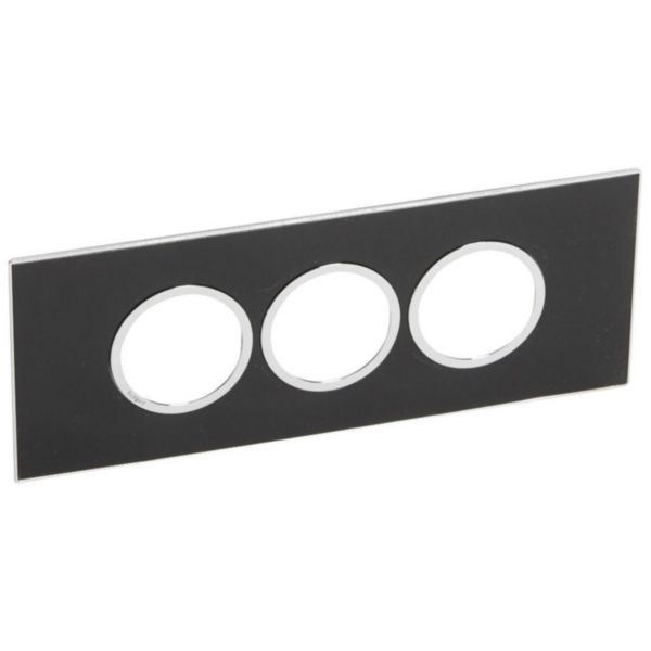 Arteor Surround Plate 6 Module Round Mirror Black image 1