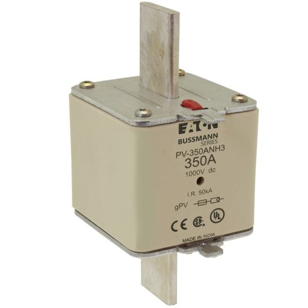 Fuse-link, high speed, 350 A, DC 1000 V, NH3, gPV, UL PV, UL, IEC, dual indicator image 6