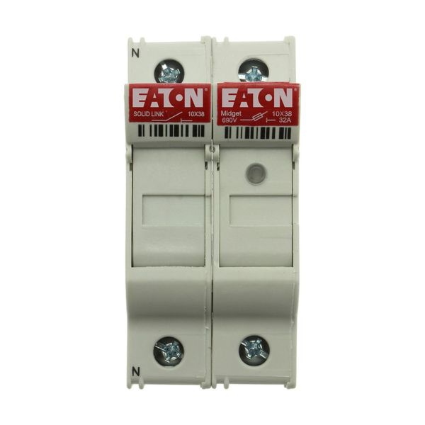 Fuse-holder, LV, 32 A, AC 690 V, 10 x 38 mm, 1P+N, UL, IEC, indicating, DIN rail mount image 13