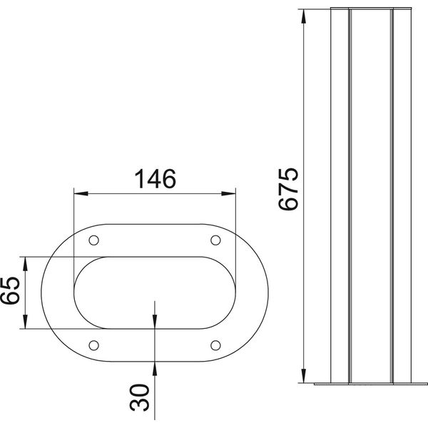 ISSOGHS70140EL Service pole floor 675x146x65 image 2