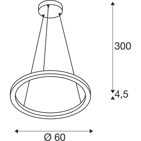 ONE 60 PD 25W 3000/4000K 230V DALI black image 2