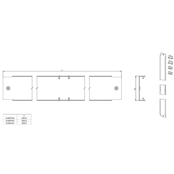 Mounting plate filler plate H=2200 mm galvanized sheet steel image 4