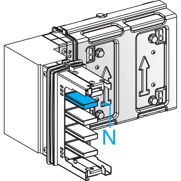 Elbow, KSA400, aluminium conductors, 400A, fixed dimensions (A=B=165mm), turns right or left, white RAL9001 image 1