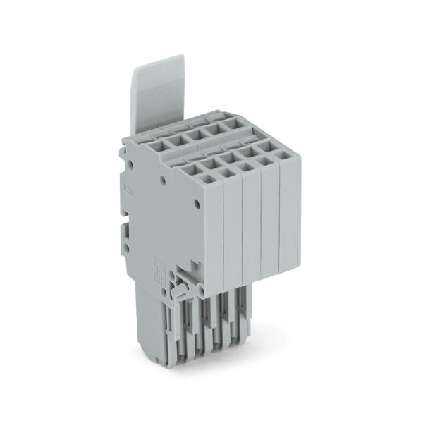 2-conductor female connector Push-in CAGE CLAMP® 1.5 mm² gray image 1