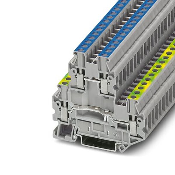 Protective conductor double-level terminal block image 3