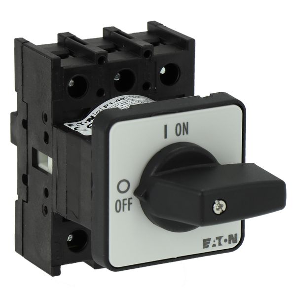 On-Off switch, P1, 40 A, flush mounting, 3 pole, with black thumb grip and front plate image 20