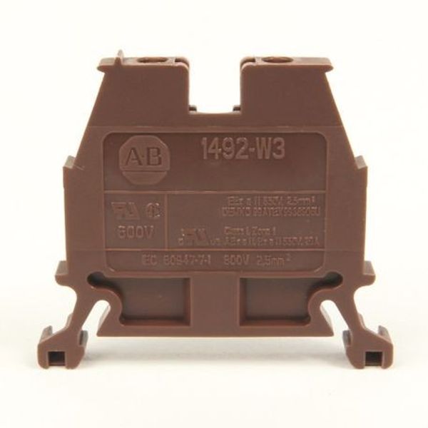 Allen-Bradley 1492-W3-B 1492-W IEC Terminal Block, Space-Saver Feed-Through Blocks, 2.5 mm (# 24 AWG - # 12 AWG), Single-circuit terminal block, Blue image 1