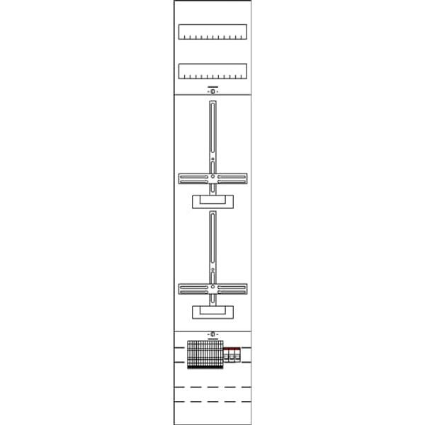 KA4107 Meter panel, Field width: 1, Rows: 0, 1350 mm x 250 mm x 160 mm, IP2XC image 5