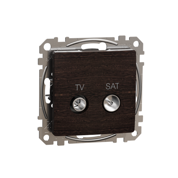 TV SAT ligzda caurejoša 7dB,wenge image 3