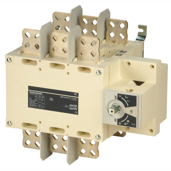 Manually operated transfer switch body SIRCOVER I-0-II 3P 1250A image 1