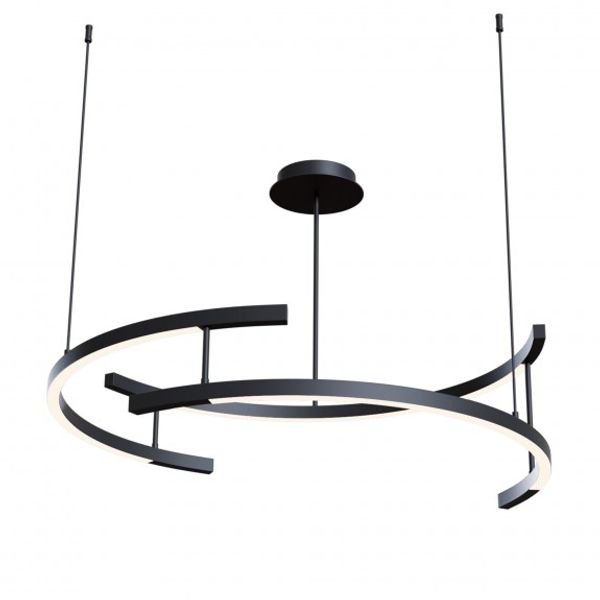 Modern Line Pendant Lamp Black image 2