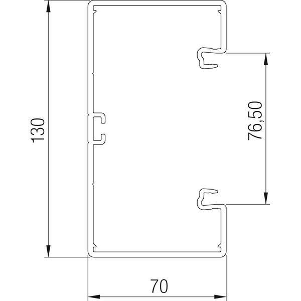 GKH-70130RW Device inst.trunk.halogen-free with base perforation 70x130x2000 image 2