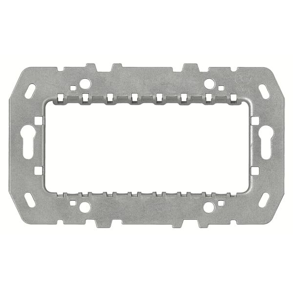 N2374.9 Mounting plate for 4 module box 1 gang Stainless steel - Zenit image 1