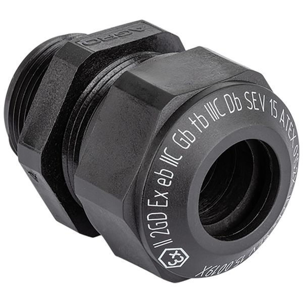 Cable gland Progress synthetic GFK Pg13 Ex e II cable Ø 8.0-11.0mm black image 1