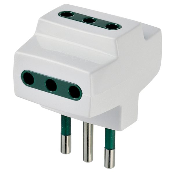 S11 multi-adaptor +3P11 outlets white image 1