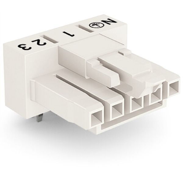 Socket for PCBs angled 5-pole white image 2