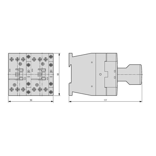 Reversing Contactors Combination, 4kW/400V, coil 230VAC image 2